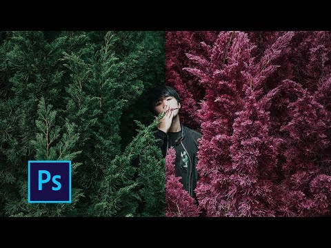 Как в фотошопе сделать розовый оттенок неба видео урок