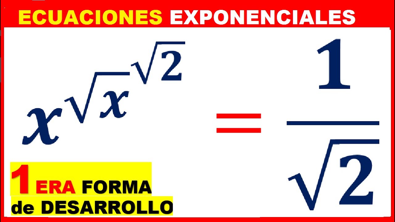 ECUACIÓN EXPONENCIAL 👉 [RESUELTO] por ARTIFICIOS💪 ALGEBRAICOS✔
