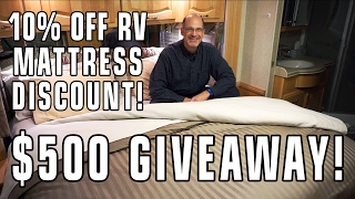 10% RV Mattress Discount and a $500 Giveaway!
SAVE 10% ON YOUR ENTIRE ORDER at Mattress Insider! Use coupon code βRVGEEKSβ at checkout. https://www.mattressinsider.com/rv-mattress.html?coupon-code=RVGEEKS
Weve been sleeping on our new mattress for 6 months, and we love it. RV mattresses are hardly ever standard sizes, so you end up paying more for sub-par RV mattresses to get one that fits.
Mattress Insider specializes in RV mattresses, including the ability to custom-make almost any size in several different styles. We ordered a pocketed-coil innerspring mattress from them, custom-fit to our non-standard-size bed. They even offer custom-made sheets to fit them, so we ordered a set of those, too.
An RV mattress is one of those things that wears out so gradually, you sometimes dont realize that its time to replace it until its long overdue. Now that weve been sleeping on our new one for a while, we cant believe that we didnt notice the gradual wearing-out of the old one sooner. It was definitely past due and the new one is awesome. Its like night and day. ;-)
Check out all of the special discounts offered to our viewers here:
http://TheRVgeeks.com/Discounts
RECENT & RELATED VIDEOS:
Replacing our RV Mattress: https://youtu.be/tiTp-Aj17iA
RVing With Guests On Board: https://youtu.be/ZhyMPSmwvOg
Fitting Sheets on on RV Mattress: https://youtu.be/qjL-MU0dalE
Jack Pad Fail - 4 Lessons Learned: https://youtu.be/6q3R8b2wH_U
Zion National Park Winter Camping: https://youtu.be/q9jLCH-D6oM
Join us at http://TheRVgeeks.com for more great RVing content!
Full-Time RVers since April, 2003, we share DIY (do it yourself) RV maintenance, repair, travel, upgrade and operational tips & tricks.
Many RVers are eager to learn more about using, maintaining and caring for their rigs. We hope our experience can help others go DIY, saving time & money, plus the satisfaction of a job well done.
Were handy RVers, not professional technicians. Were happy with the techniques and products we use, but be sure to confirm that all methods and materials you use are compatible with your equipment and abilities. Regardless of what we recommend, consult a professional if youre unsure about working on your RV. Any task you perform or product you purchase based on any information we provide is strictly at your own risk.
We sometimes receive products for evaluation at no cost, and The RVgeeks participate in the Amazon Services LLC Associates Program, an affiliate advertising program designed to provide a means for sites to earn advertising fees by advertising and linking to Amazon.com. But our opinions are our own, you wonβt pay an extra penny, and we only link to products we personally use, love and can recommend to friends with complete confidence.
Comments welcome! Thanks for watching! Dont forget to subscribe!
#RVMATTRESS #RVLIFE #RVDIY #RVLIVING #FULLTIMERV #RVREPAIR #RVMAINTENANCE #RVMODS #RVUPGRADES #RVTRAVEL #DIYRV #RVGEEKS 10% RV Mattress Discount and a $500 Giveaway!