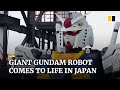 18metre giant gundam robot takes its first steps in japan