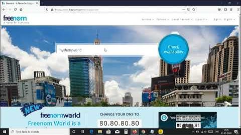 create website domain name free from freenom.com