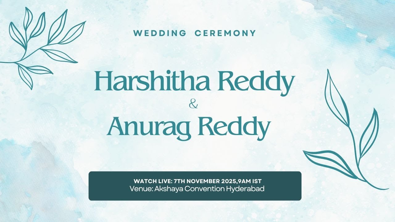 Harshitha Reddy & Anurag Reddy Wedding Live Streaming - YouTube