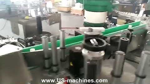 Automatic PVC glue bottle filling brush cap capping machine testing video