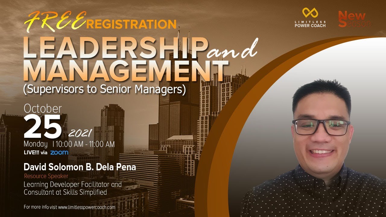 Leadership and Management (Supervisors to Senior Managers) - Free LIVE Webinar