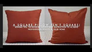 How to Make the Perfect Square Pillow - No more pointy corners!