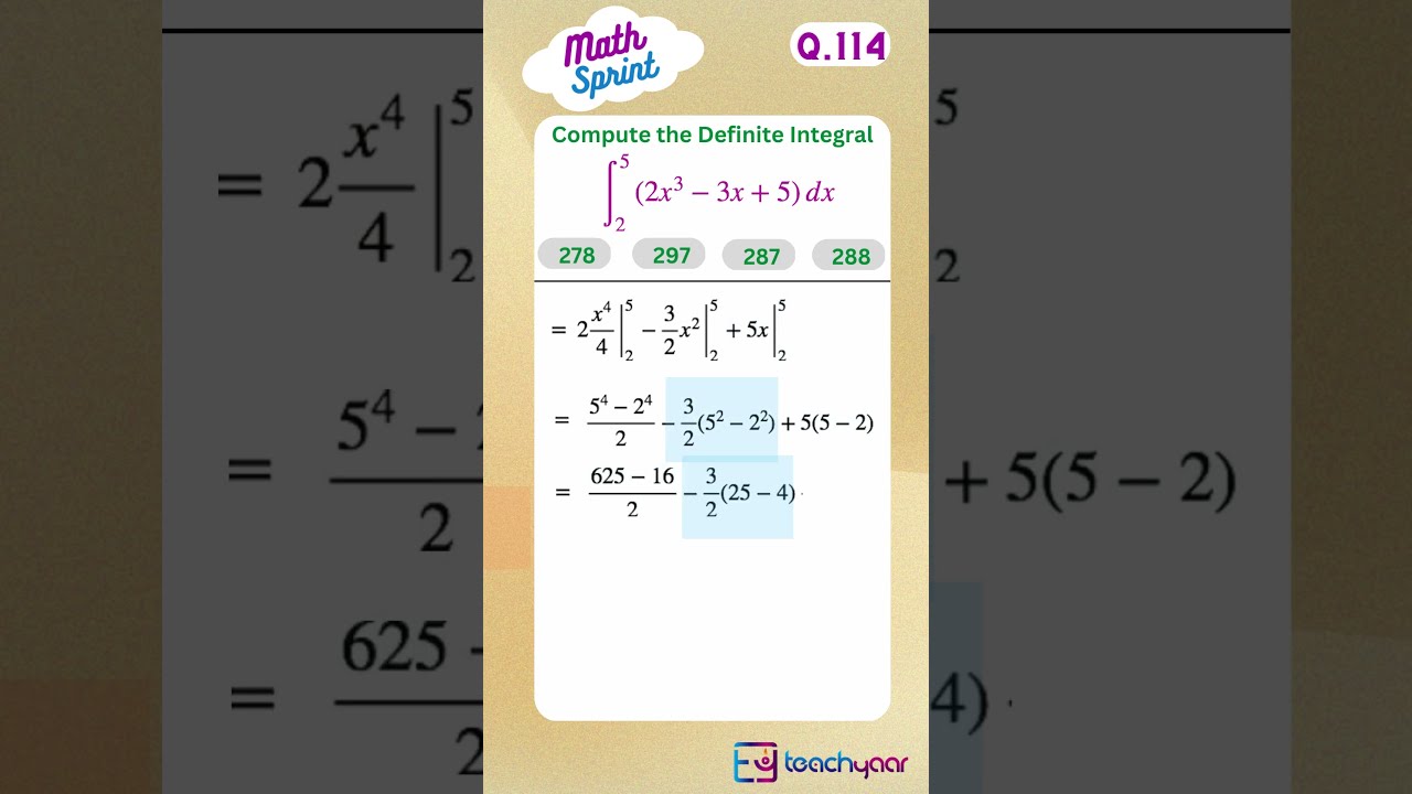 Compute the Definite Integral | Learn Maths