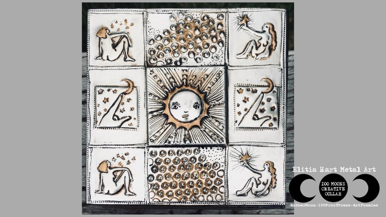 Metal Embossing with Rubber Stamps-Reach for the Stars