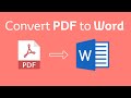 How to Convert PDF to Microsoft Word