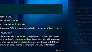 Resolving WSL Closes Abruptly Issue When Executing Windows Commands After Sourcing a Bash Script