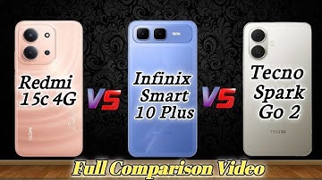 Redmi 15c 4G vs infinix Smart10 Plus vs Tecno camon Go 2 || Full comparison video.