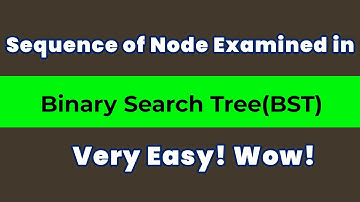 Sequence of Node examined in BST | UGC NET Computer science
