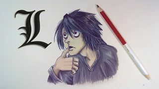 How To Draw L from Death Note | Timelapse Version