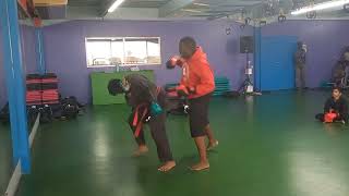 Sarvesh light sparring with Master Shane #cardio