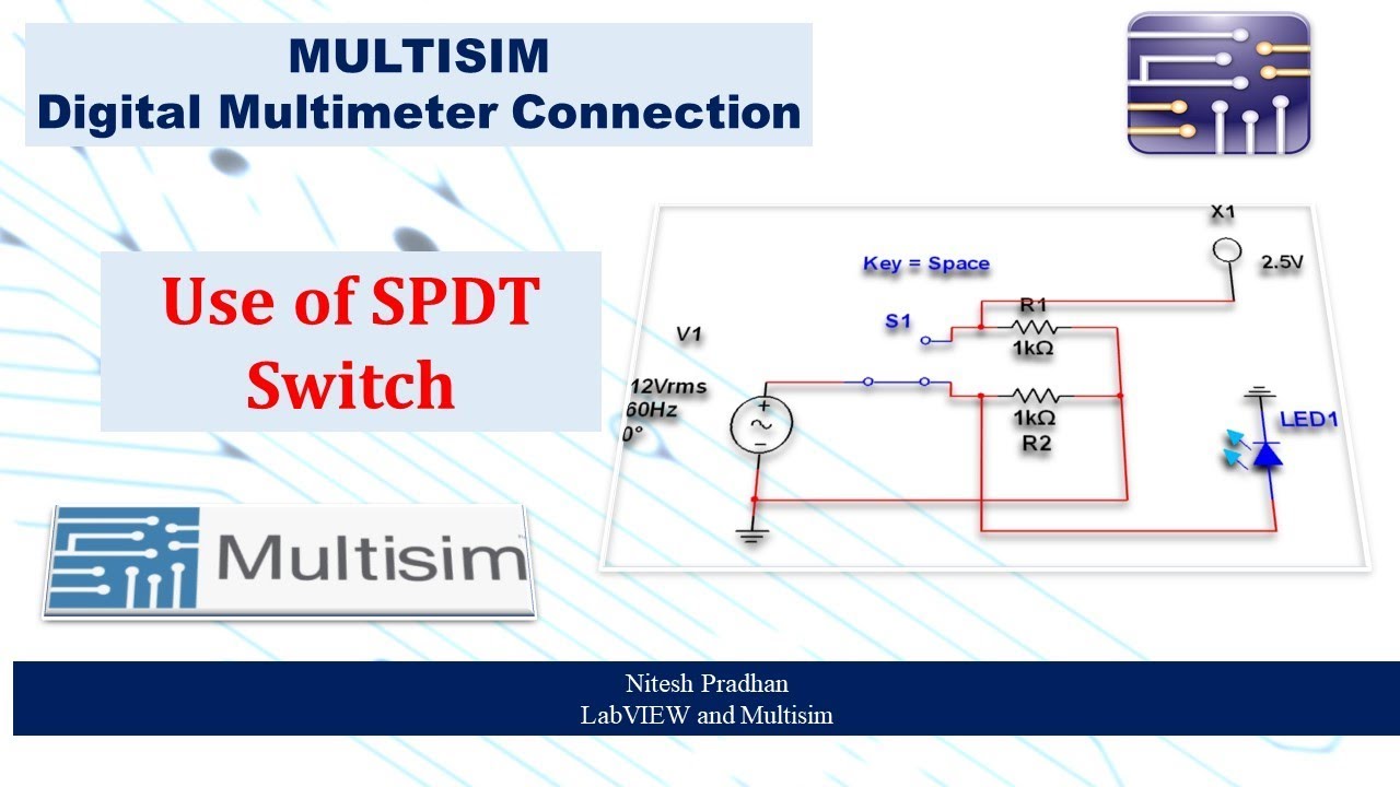 Spdt Switch Using Multisim Youtube