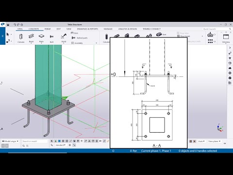 Tekla 2021 Tutorial 10 | Create Baseplate with Example