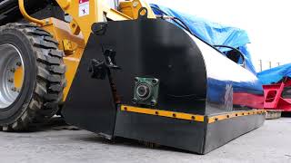 Heavy Duty Enclosed Sweeper Attachment for Skid Steer | Powerful Road & Jobsite Cleaning Solution