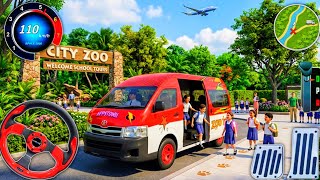 City Zoo School Tour 🦁| Van Simulator Game ZT Van Game - Android Gameplay #schooltour #vandriver screenshot 2
