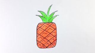 how to draw a pineapple | drawing video