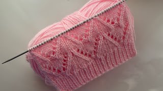 Beautiful Lace Knitting Stitch Pattern 😘