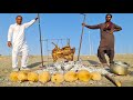 Stone Bread With Full Goat Sajji | Caak | Korno | Full Goat Balochi Sajji | Balochistan Village Food