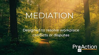Mediation designed to resolve workplace conflicts or disputes