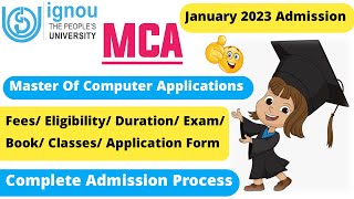 Mcamaster Of Computer Applications Programadmission Process  Ignou Admission 2023 January Session