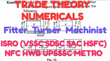 ISRO (VSSC SDSC SAC) Trade Theory Numerical || FITTER, TURNER, MACHINIST || NFC HWB METRO UPSSSC