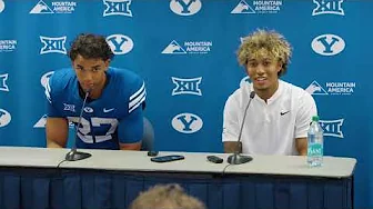 LJ Martin and Jakob Robinson | BYU Football | Postgame | Southern Illinois | August 31, 2024 LJ Martin and Jakob Robinson | BYU Football | Postgame | Southern Illinois | August 31, 2024 thumbnail