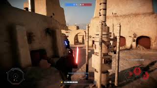 Vader's lightsaber throw aiming is awesome!