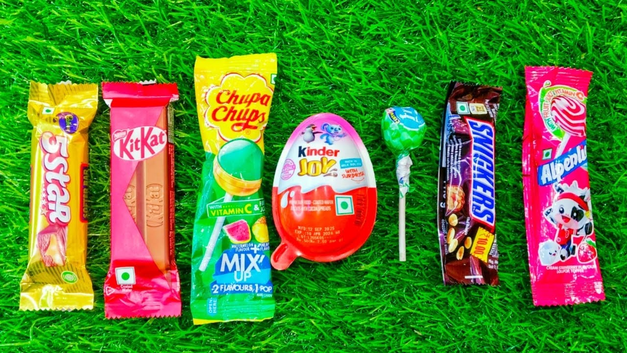 ASMR Most Popular Candys / some lots of colorful rainbow lollipop candy / unpacking chocolate eat🥳