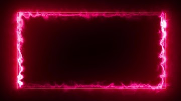 Neon Light Border | Frames Template Video | Glowing Frame Black Screen | Background Loop #91