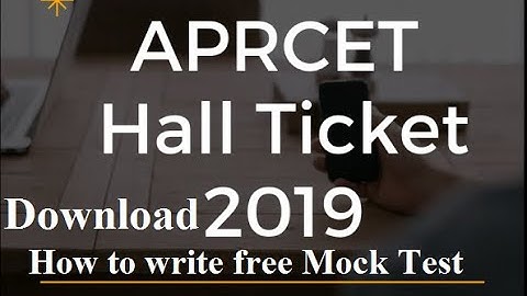 APRCET 2019 Admit card download & how to write free mock test