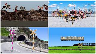 Railroad crossing gate system that combines tools and signals levelcrossing#levelcrossing  #踏切アニメ