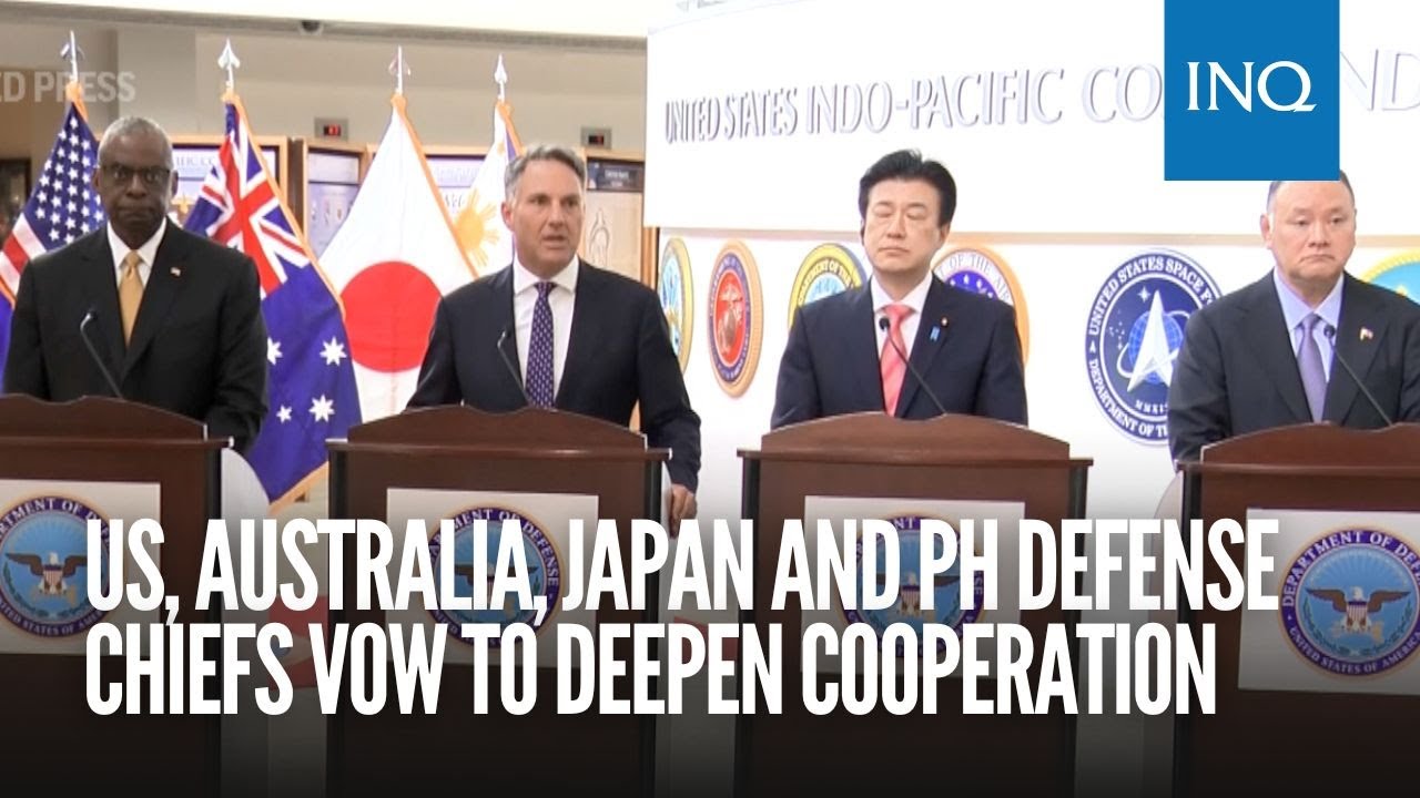 US, Australia, Japan and Philippines defense chiefs vow to deepen ...