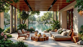 Tranquil Lakeside Outdoor Jazz 🌿 Cozy Open Café Ambience & Soft Jazz for Work, Study and Relaxation screenshot 3