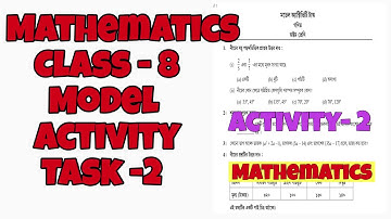 BANGLAR SHIKSHA MATHEMATICS MODEL ACTIVITY TASK 2 CLASS 8