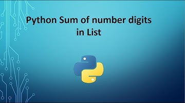 Python Sum of number digits in List