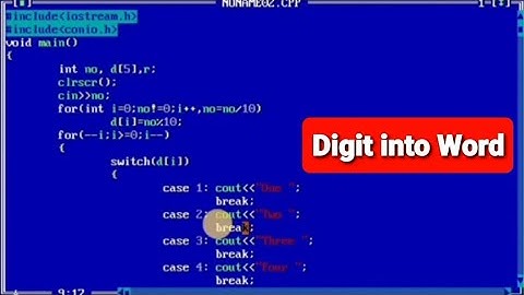 C++ code : Digit into Word