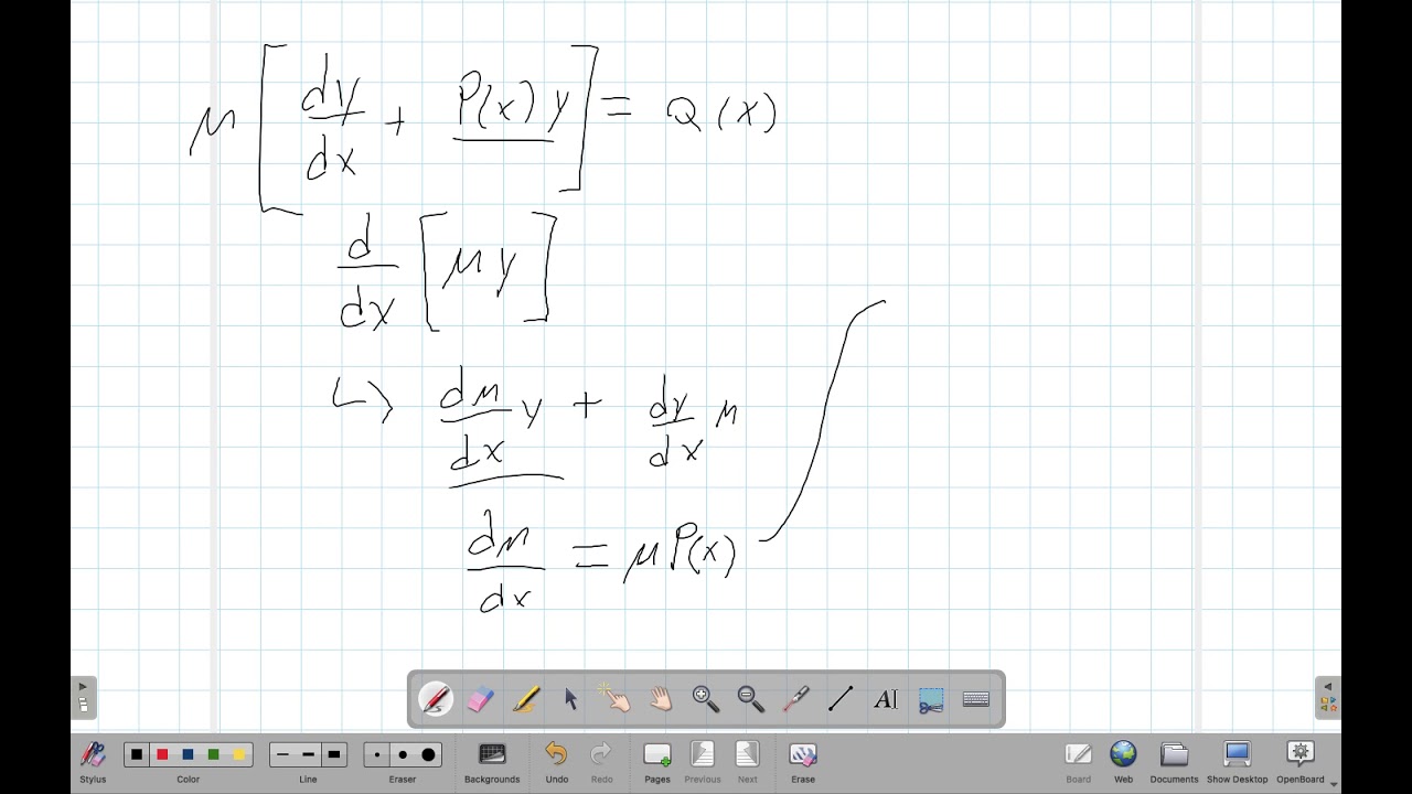 Integrating Factor Derivation