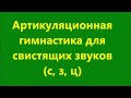 АГ (свистящие). Гимнастика для постановки свистящих звуков