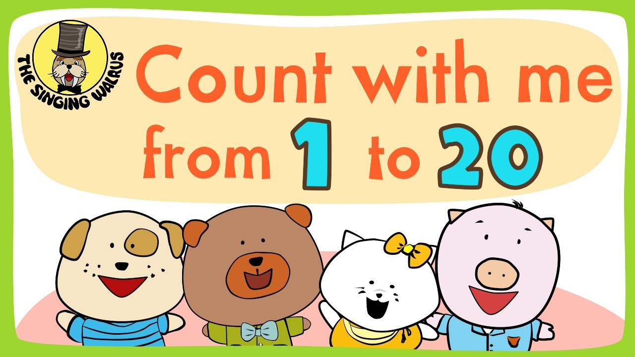 Number song 1 20 for children  Counting numbers  The Singing Walrus