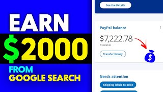 Earn $2000 From Searching Google (Make Money From Google Search)