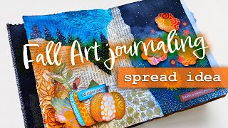 Fall Art Journal Spread Idea | Autumn Journal Inspiration & Spread Ideas 🧡🍂✨