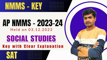 Key to AP NMMS - 2023-24 Paper I SAT - Social I Answers with clear Explanation I Ramesh Sir Maths