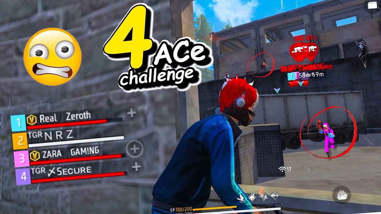 4 Ace Challenge Can I ?  " V Badge " Players Shocked 🤐 Ft. 