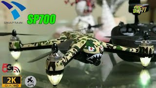SnapTain SP700 5g 2k Wi-Fi fpv Brushless Camouflage Drone With GPS. First Look & Unboxing.