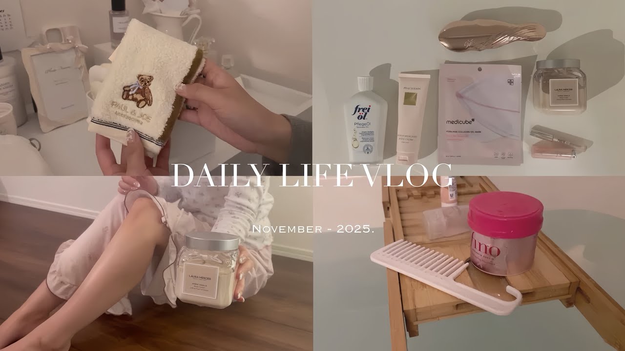 vlog｜好きを詰め込んだ日常🥞🩰のんびりな朝,デート前のプチナイトルーティン🛁🤍美容室,読書タイム,お風呂時間,低身長女子,愛犬との暮らし🐩◝*ෆ #ナイトルーティン #朝食 #日常ブイログ 
