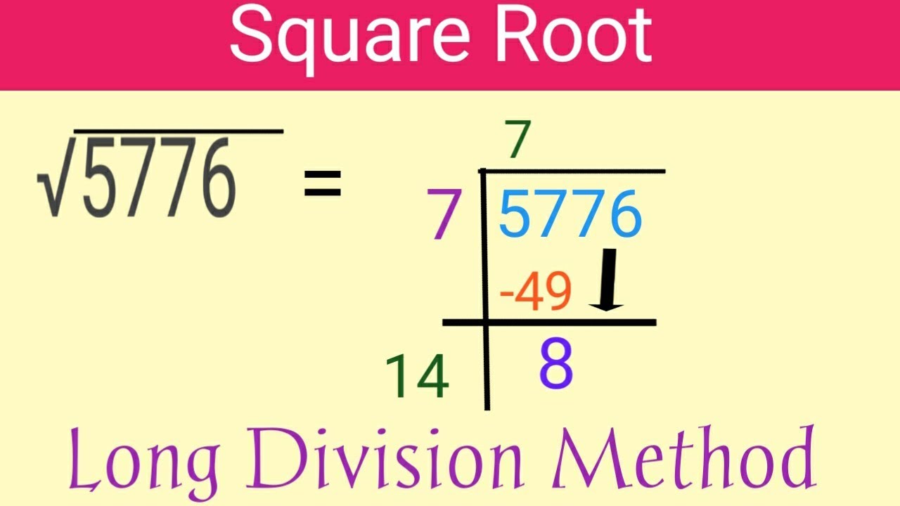 Square Root of a Number by Long Division Method || Square root of a Number || Division Method