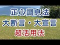 正心調息法と大断言大宣言☆超活用法「実演」全ての願いが叶います