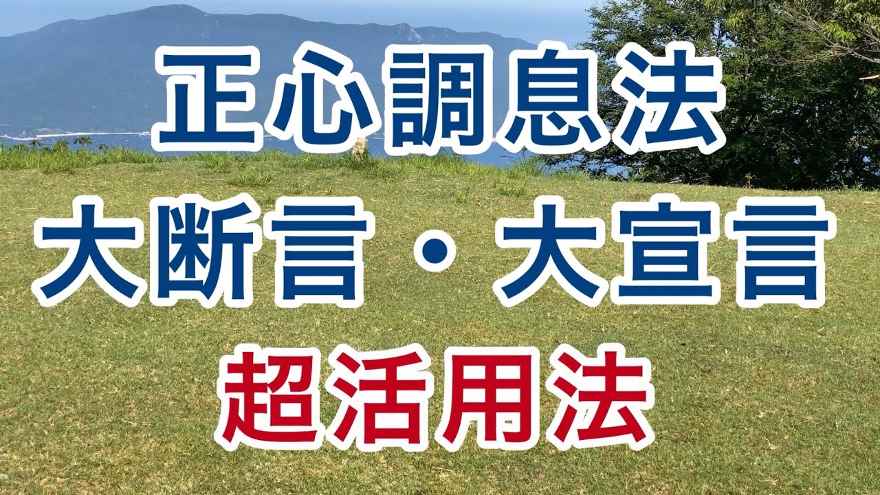 L*o様 整体カイロ　アクチベーターセミナー◆塩谷信男講演　正心調息法と宇宙無限 正心調息法と大断言・大宣言・天国言葉【全てが叶う魔法の言霊】 - YouTube